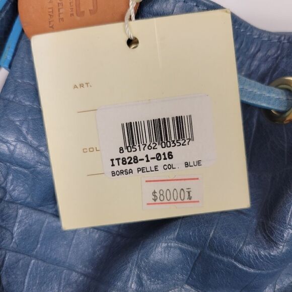 NWT Jacky & Celine Italian Leather Purse. Blue - Picture 6 of 14